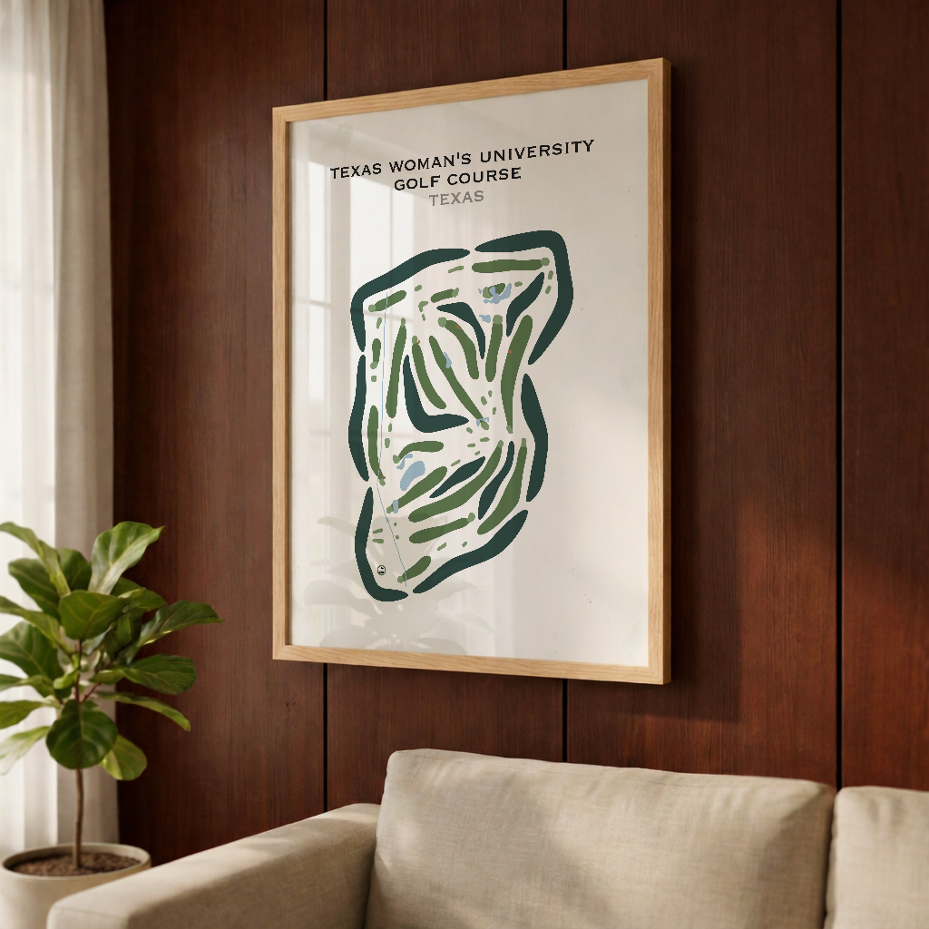 Texas Woman's University Golf Course, Texas - Printed Golf Courses