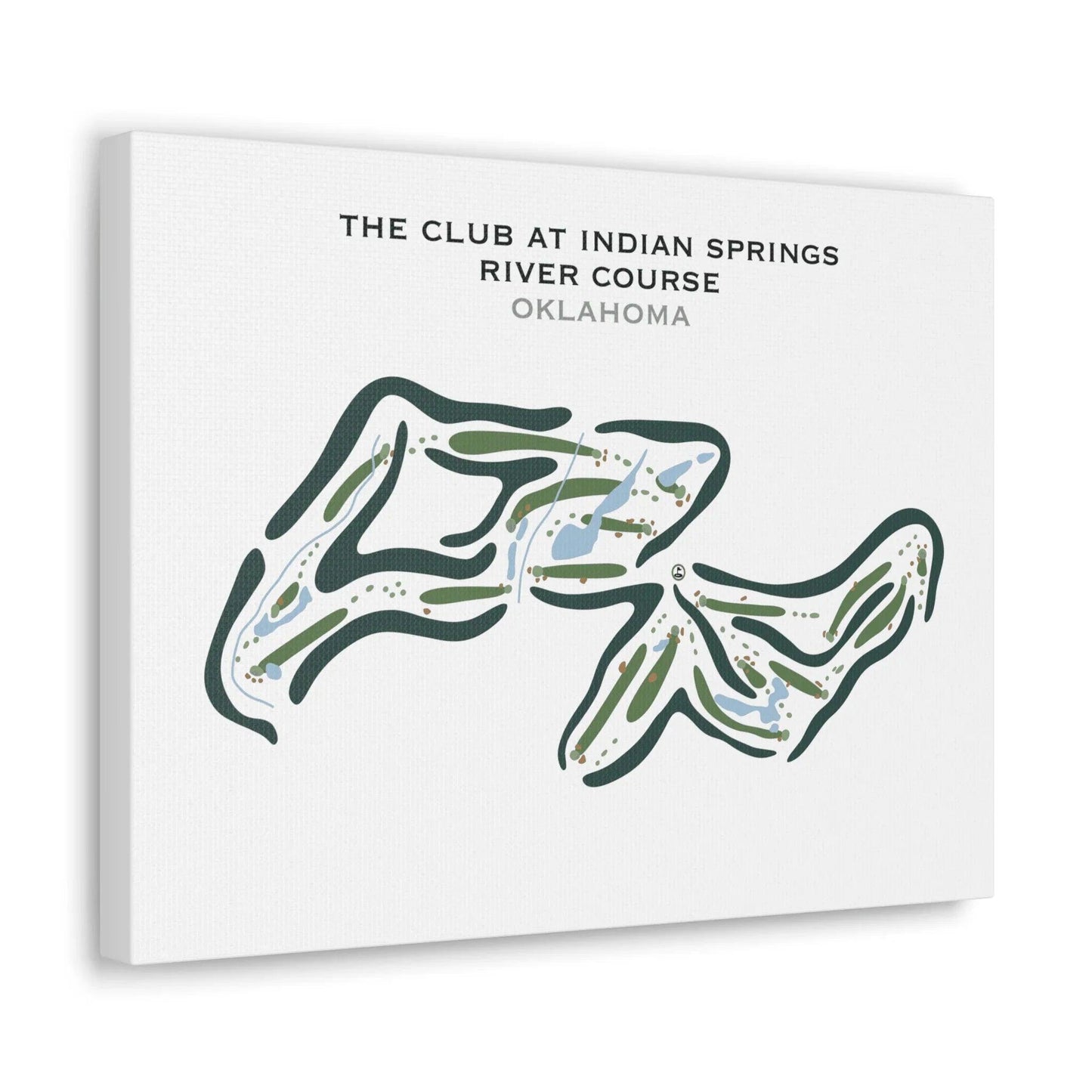The Club at Indian Springs, River Course, Oklahoma - Printed Golf Courses