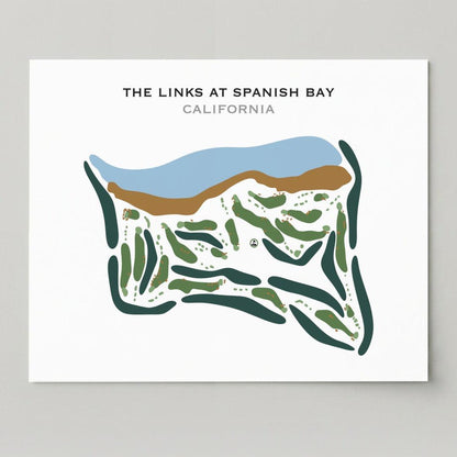 The Links at Spanish Bay, California - Printed Golf Courses