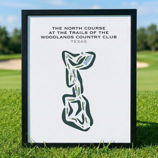 The North Course at The Golf Trails of The Woodlands Country Club, Texas - Printed Golf Courses
