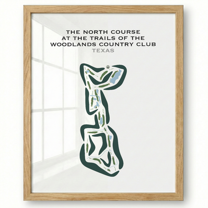 The North Course at The Golf Trails of The Woodlands Country Club, Texas - Printed Golf Courses