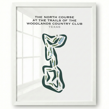 The North Course at The Golf Trails of The Woodlands Country Club, Texas - Printed Golf Courses