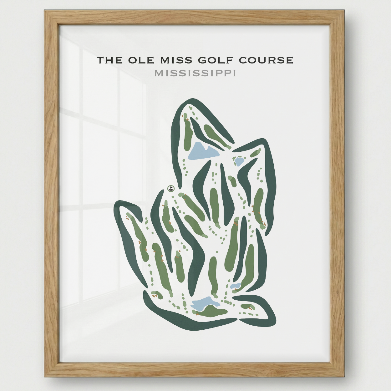 The Ole Miss Golf Course, Mississippi - Printed Golf Course