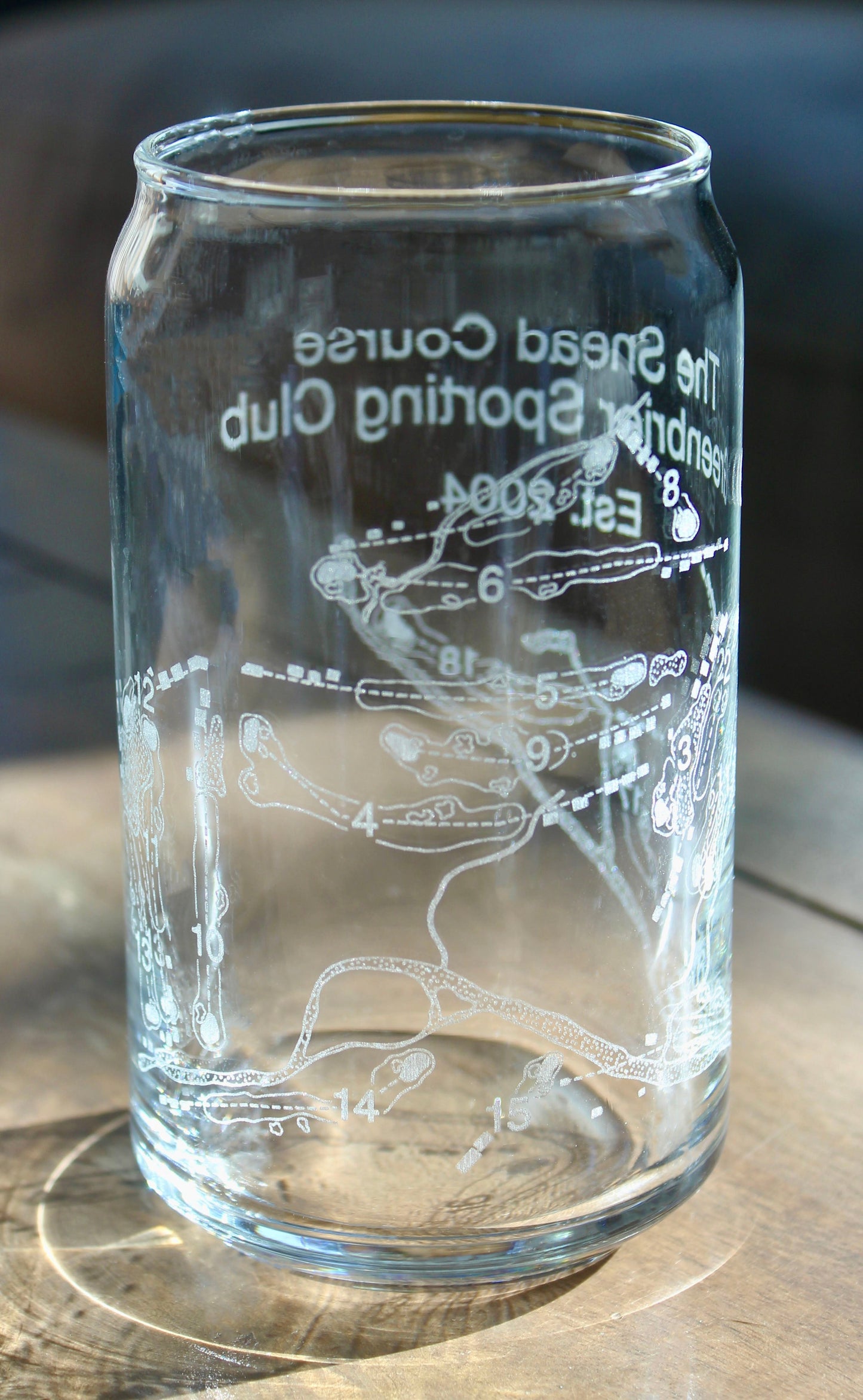 The Snead Course - Greenbrier Sporting Club - Laser Engraved Golf Course Map Glasses
