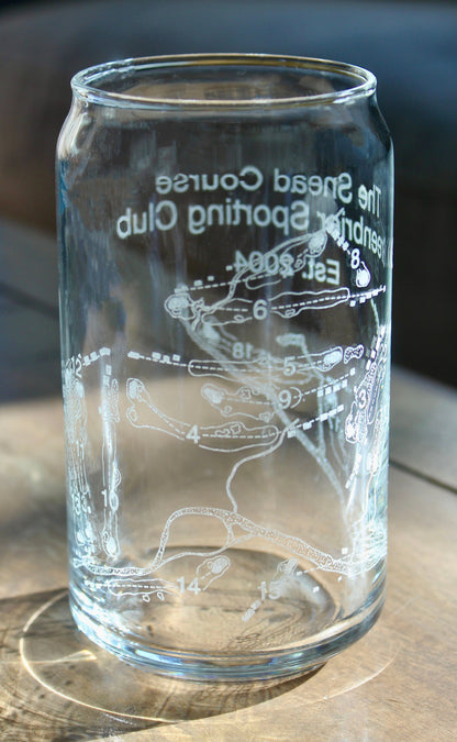 The Snead Course - Greenbrier Sporting Club - Laser Engraved Golf Course Map Glasses