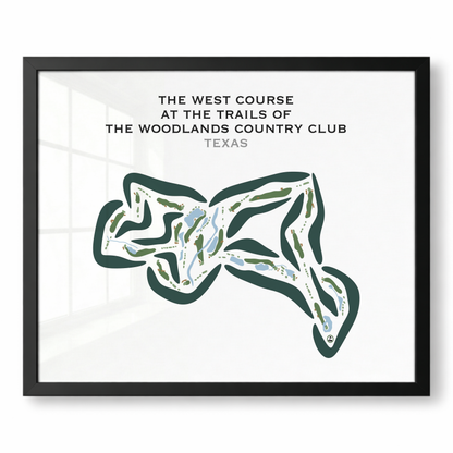 The West Course at The Golf Trails of The Woodlands Country Club, Texas - Printed Golf Courses