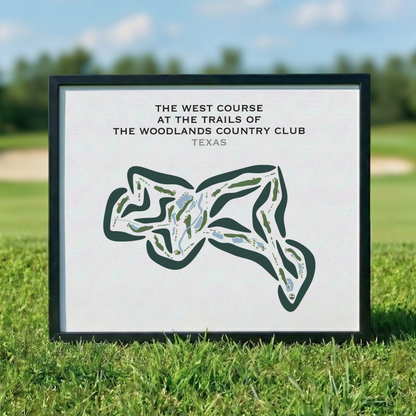 The West Course at The Golf Trails of The Woodlands Country Club, Texas - Printed Golf Courses