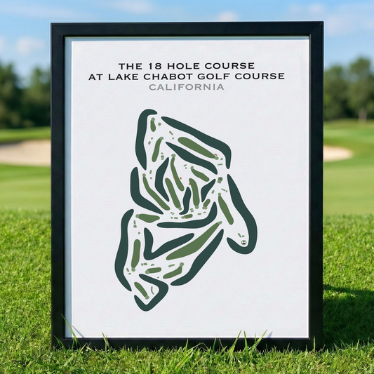 The 18 Hole Course at Lake Chabot Golf Course, California - Printed Golf Courses