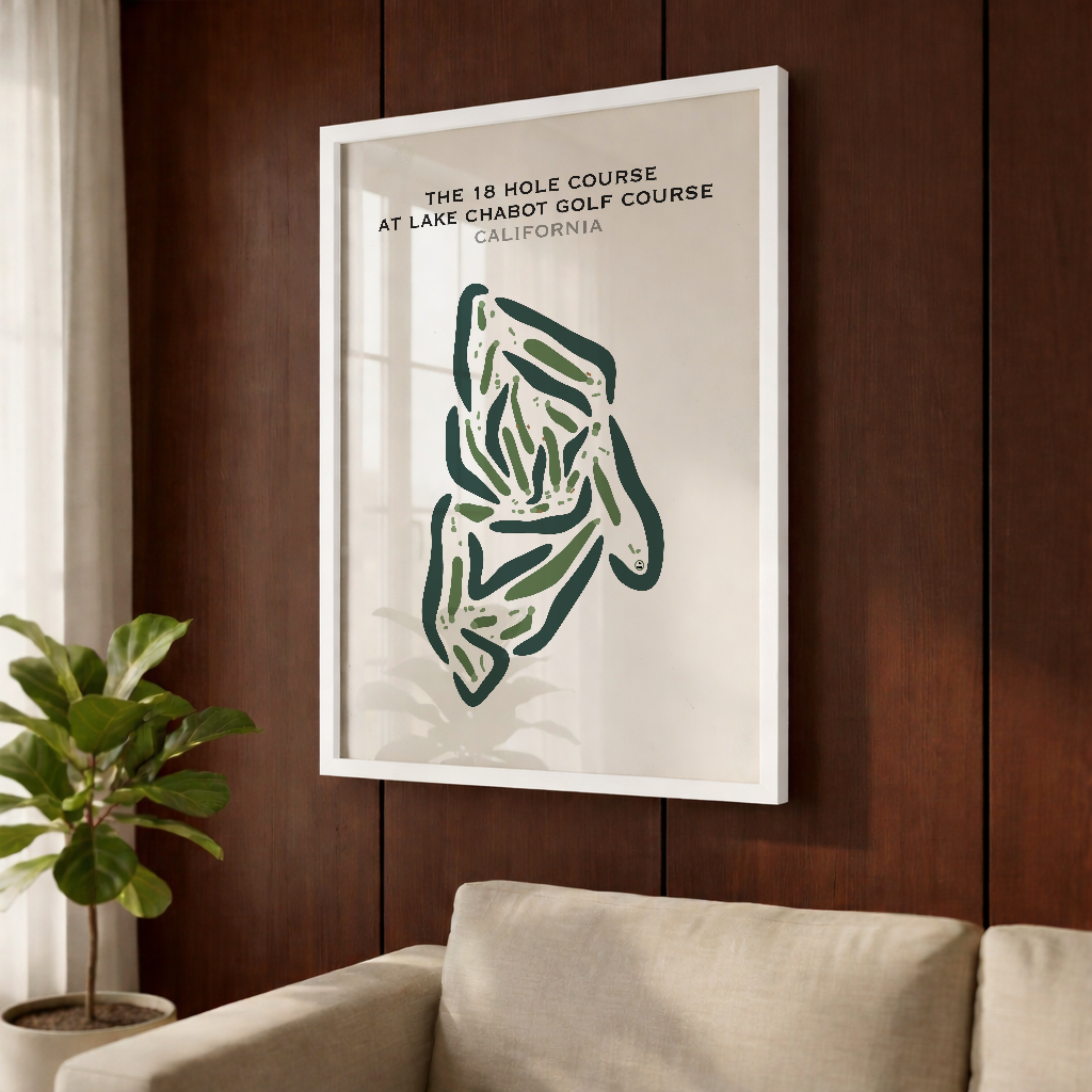 The 18 Hole Course at Lake Chabot Golf Course, California - Printed Golf Courses