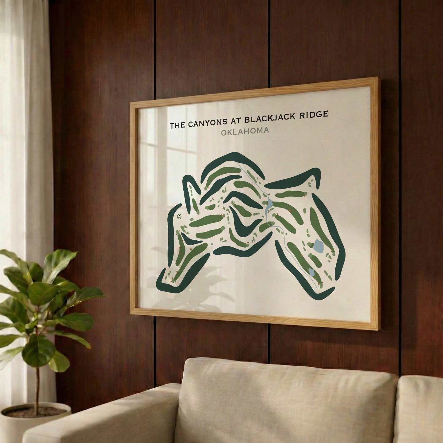 The Canyons at Blackjack Ridge, Oklahoma - Printed Golf Courses
