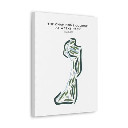 The Champions Course At Weeks Park, Texas - Printed Golf Course