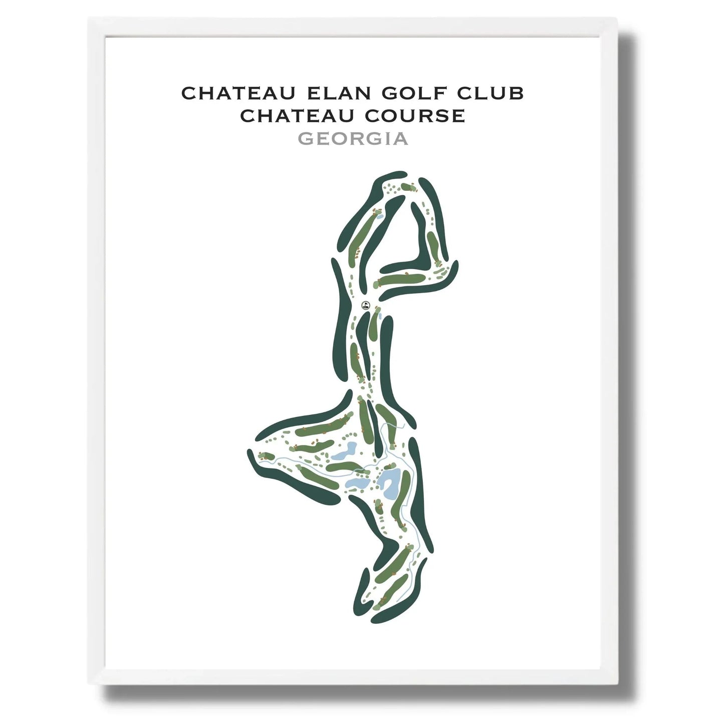 The Chateau Elan Golf Club, Chateau Course, Georgia - Printed Golf Course