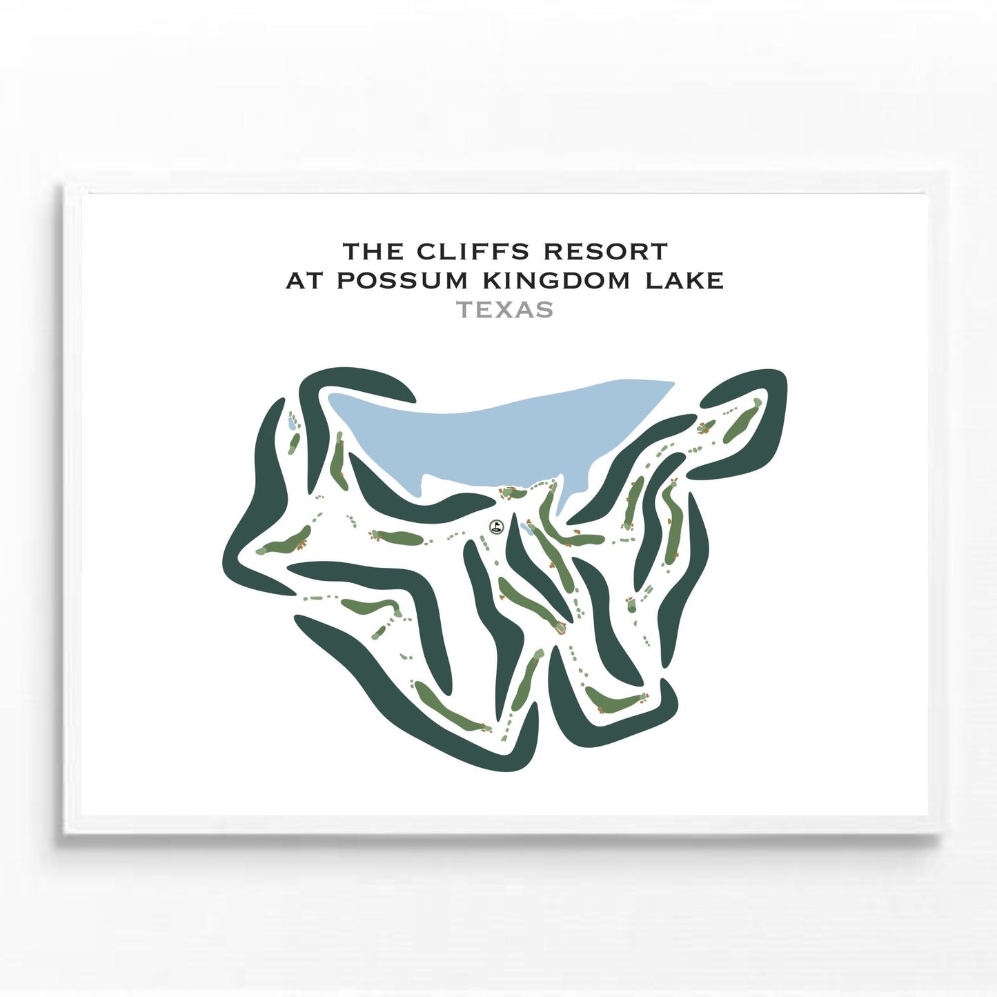 The Cliffs Resort on Possum Kingdom Lake, Texas - Printed Golf Courses