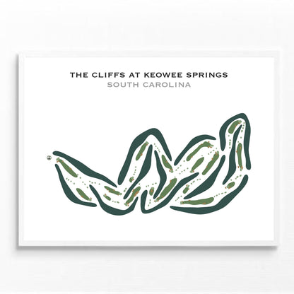 The Cliffs At Keowee Springs, South Carolina - Printed Golf Courses