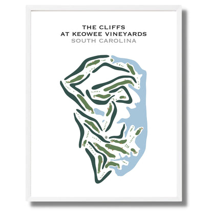 The Cliffs At Keowee Vineyards, South Carolina - Printed Golf Courses