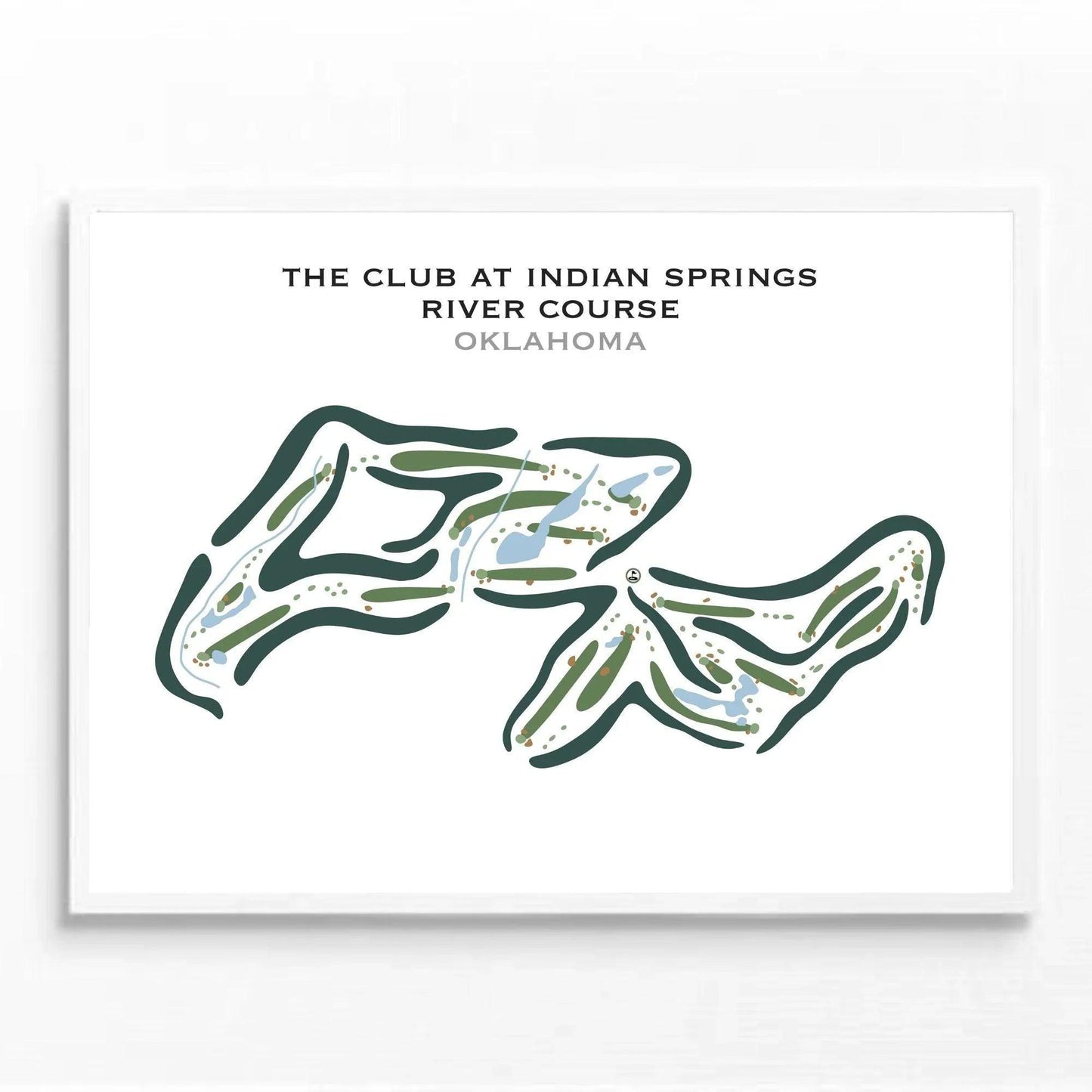 The Club at Indian Springs, River Course, Oklahoma - Printed Golf Courses