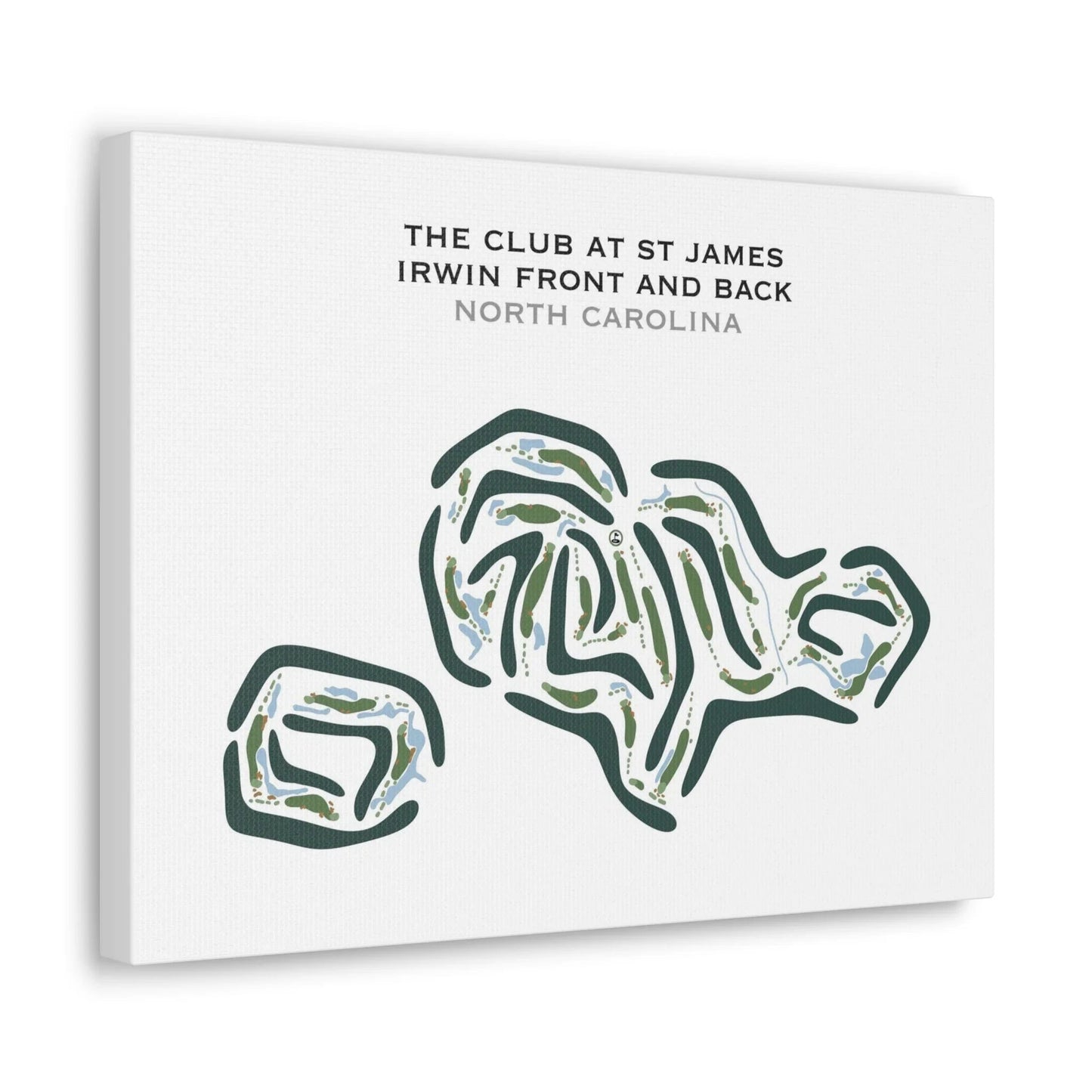 The Club At St. James Irwin, Front & Back, North Carolina - Printed Golf Course