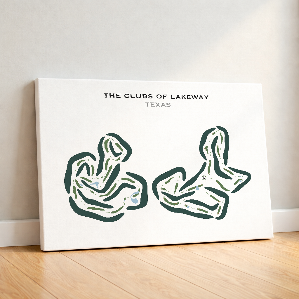 The Clubs of Lakeway, Texas - Printed Golf Courses