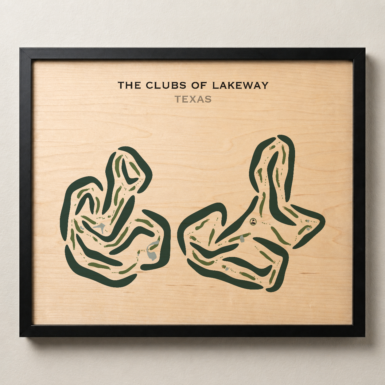 The Clubs of Lakeway, Texas - Printed Golf Courses