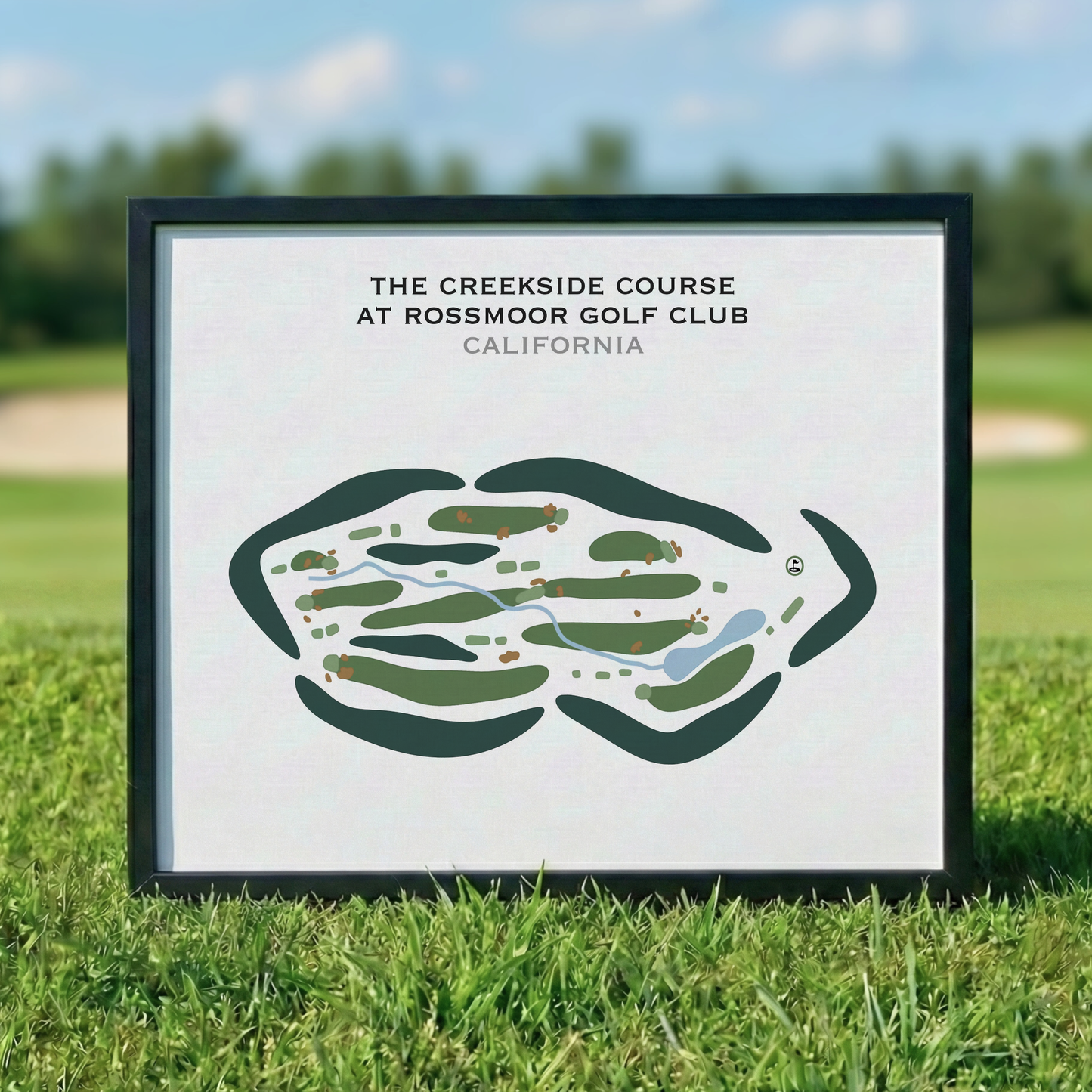 The Creekside Golf Course at Rossmoor Golf Club, California - Printed Golf Courses