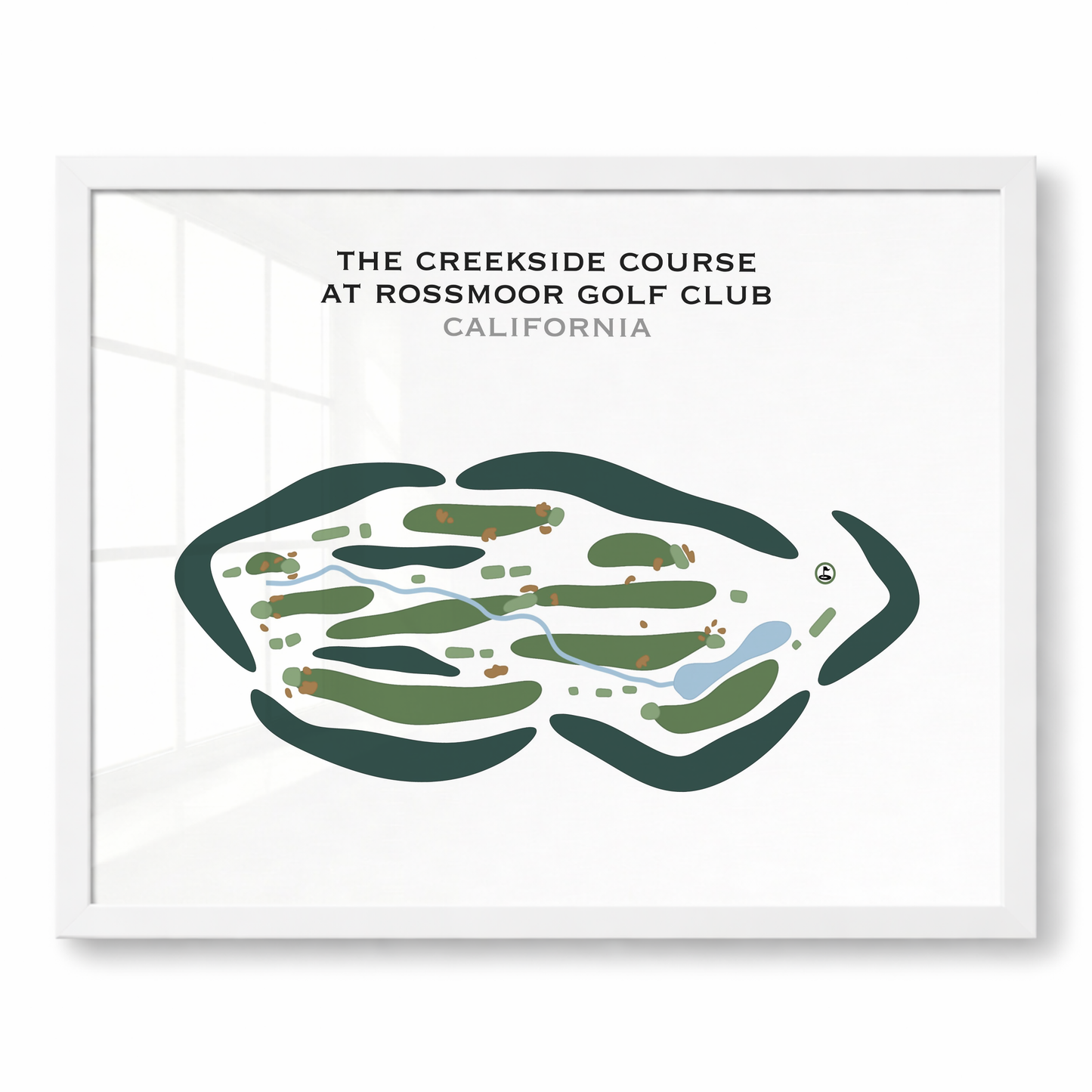 The Creekside Golf Course at Rossmoor Golf Club, California - Printed Golf Courses