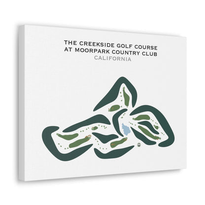 The Creekside Golf Course at Moorpark Country Club, California - Printed Golf Courses