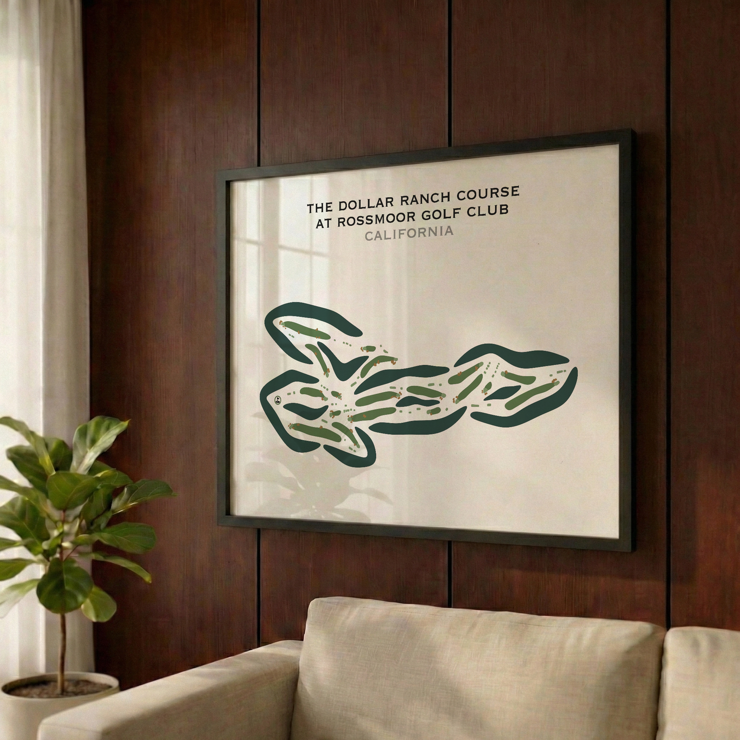 The Dollar Ranch Golf Course at Rossmoor Golf Club, California - Printed Golf Courses