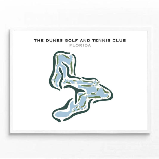 The Dunes Golf & Tennis Club, Florida - Printed Golf Courses