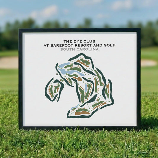 The Dye Club At Barefoot Resort, South Carolina - Printed Golf Courses
