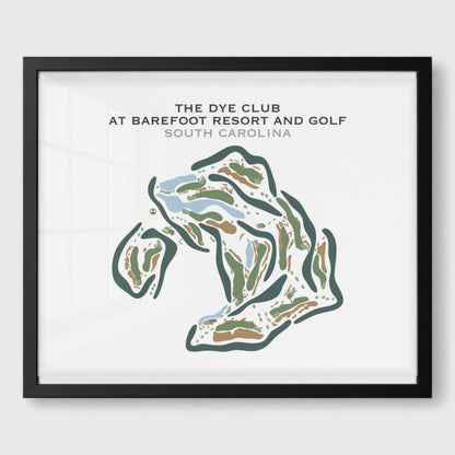 The Dye Club At Barefoot Resort, South Carolina - Printed Golf Courses