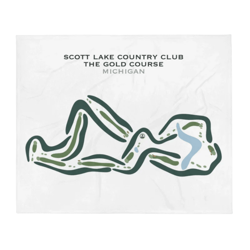 The Gold Course at Scott Lake Country Club, Michigan - Printed Golf Courses