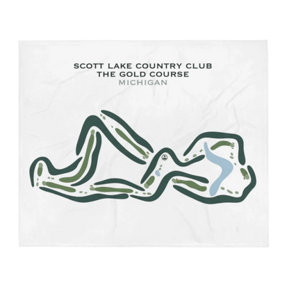 The Gold Course at Scott Lake Country Club, Michigan - Printed Golf Courses