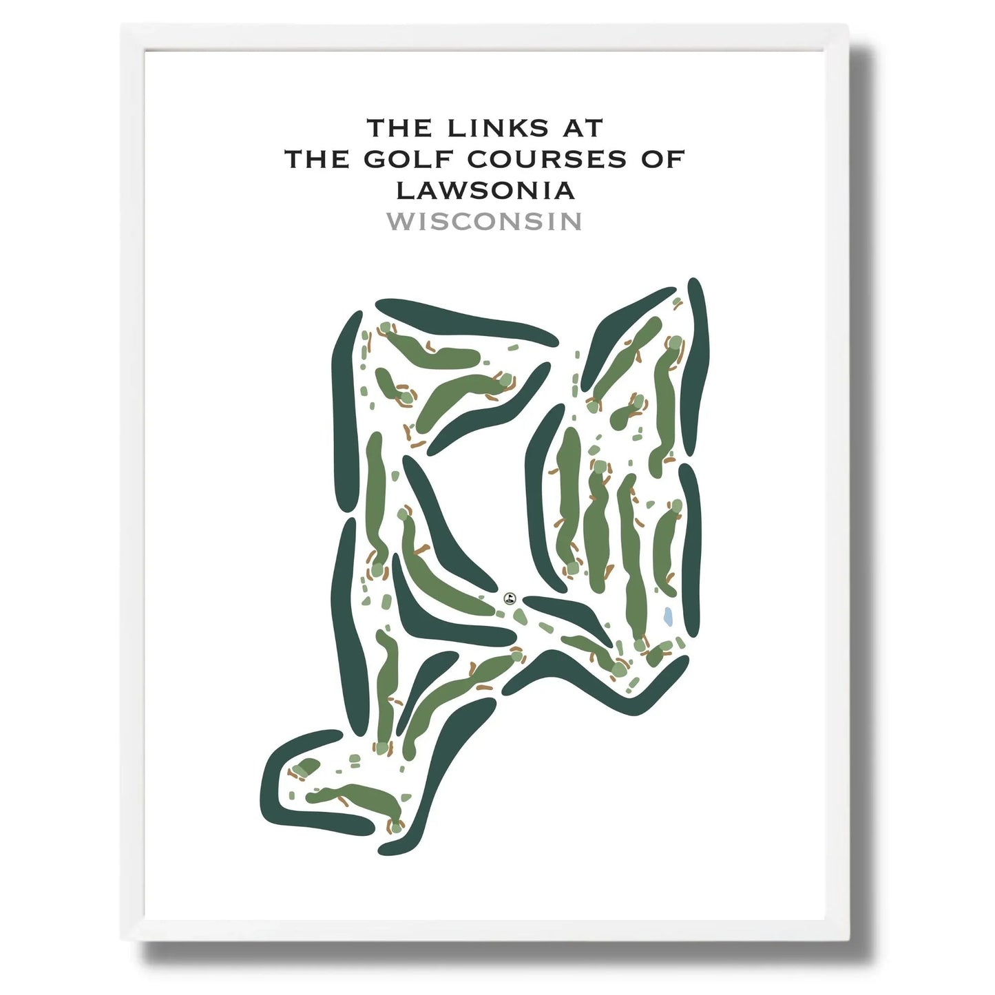The Golf Courses of Lawsonia - The Links course, Wisconsin - Printed Golf Courses