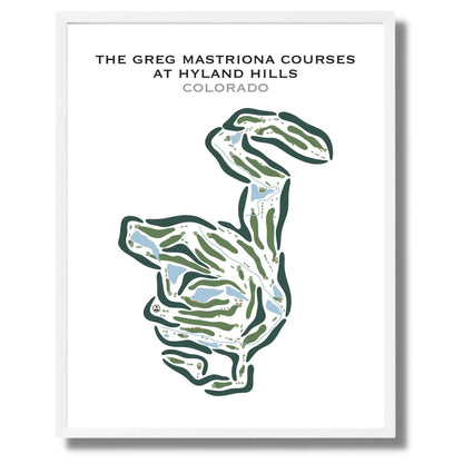The Greg Mastriona Golf Courses at Hyland Hills, Colorado - Printed Golf Courses