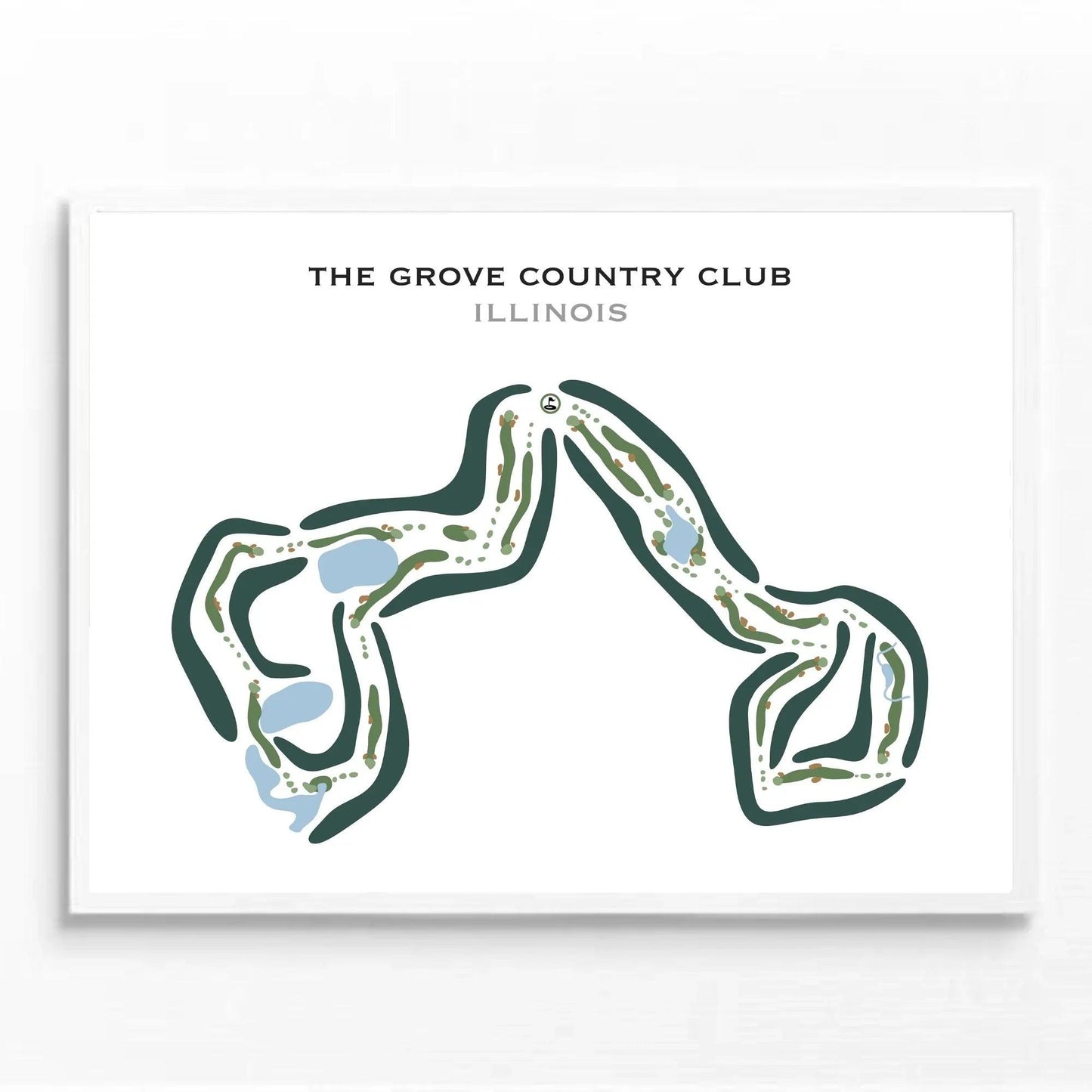 The Grove Country Club, Illinois - Printed Golf Courses