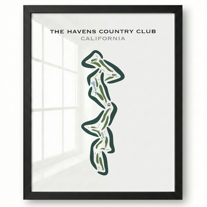 The Havens Country Club, California - Printed Golf Courses