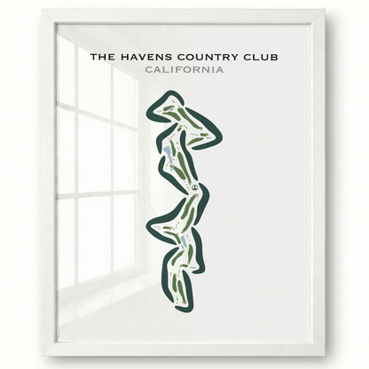 The Havens Country Club, California - Printed Golf Courses