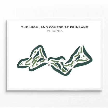 The Highland Course at Primland, Virginia - Printed Golf Courses