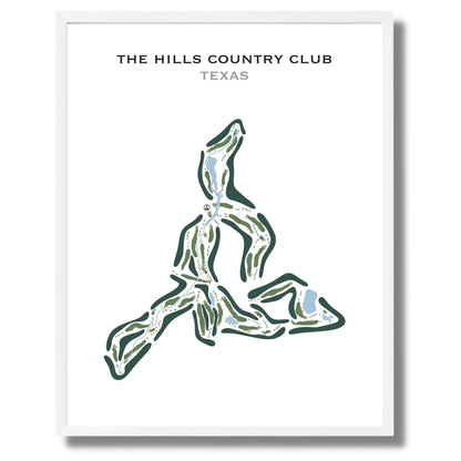 The Hills Country Club, Texas - Printed Golf Course