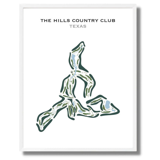 The Hills Country Club, Texas - Printed Golf Course