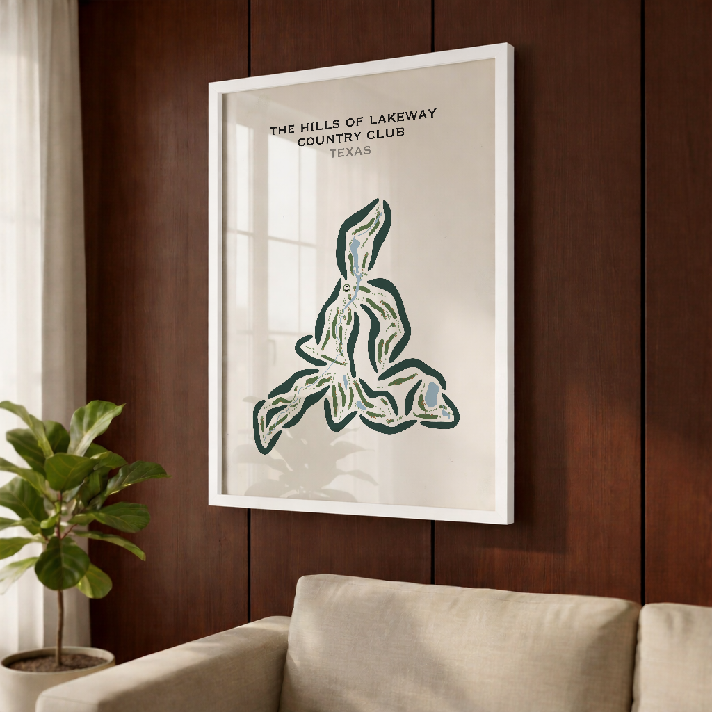 The Hills of Lakeway Country Club, Texas - Printed Golf Courses