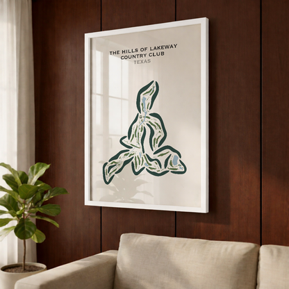 The Hills of Lakeway Country Club, Texas - Printed Golf Courses