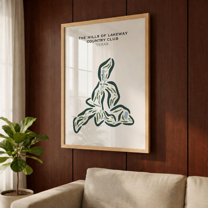 The Hills of Lakeway Country Club, Texas - Printed Golf Courses