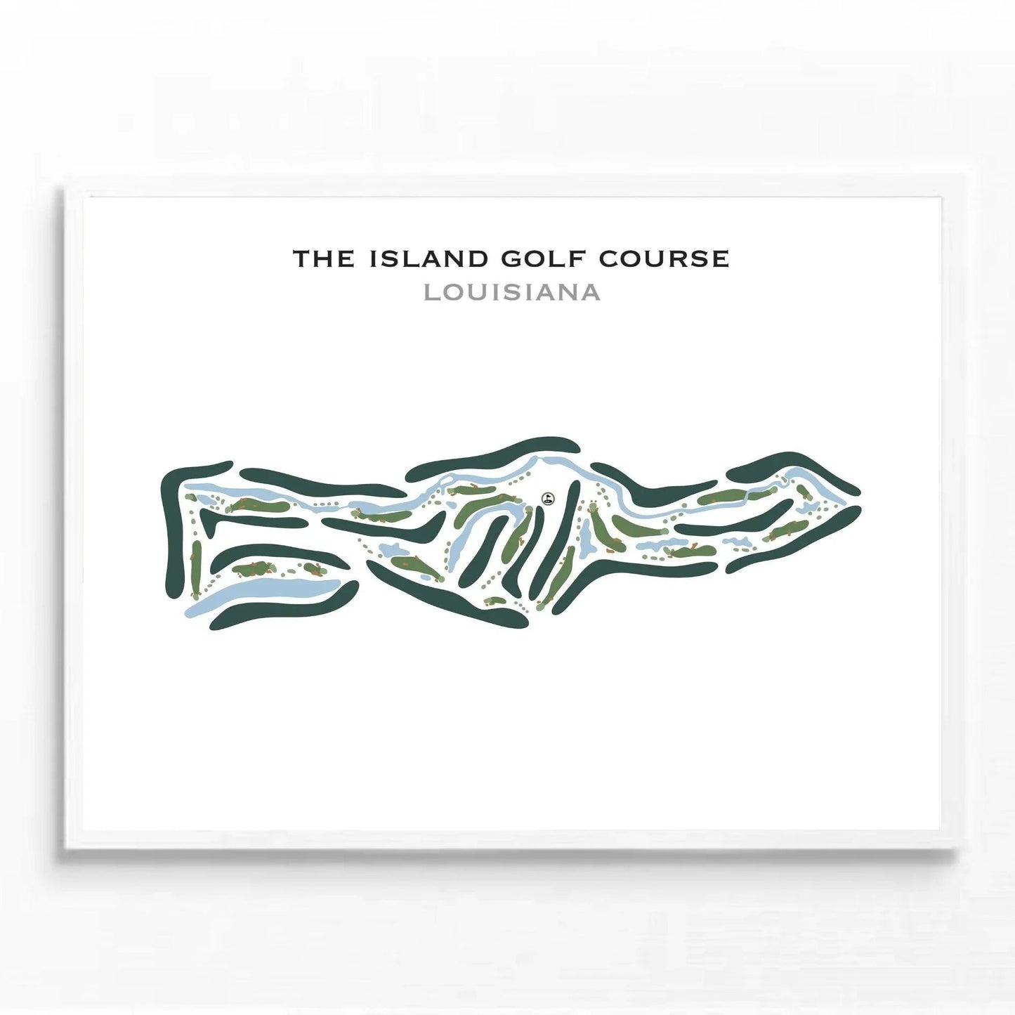 The Island Golf Course, Louisiana - Printed Golf Course