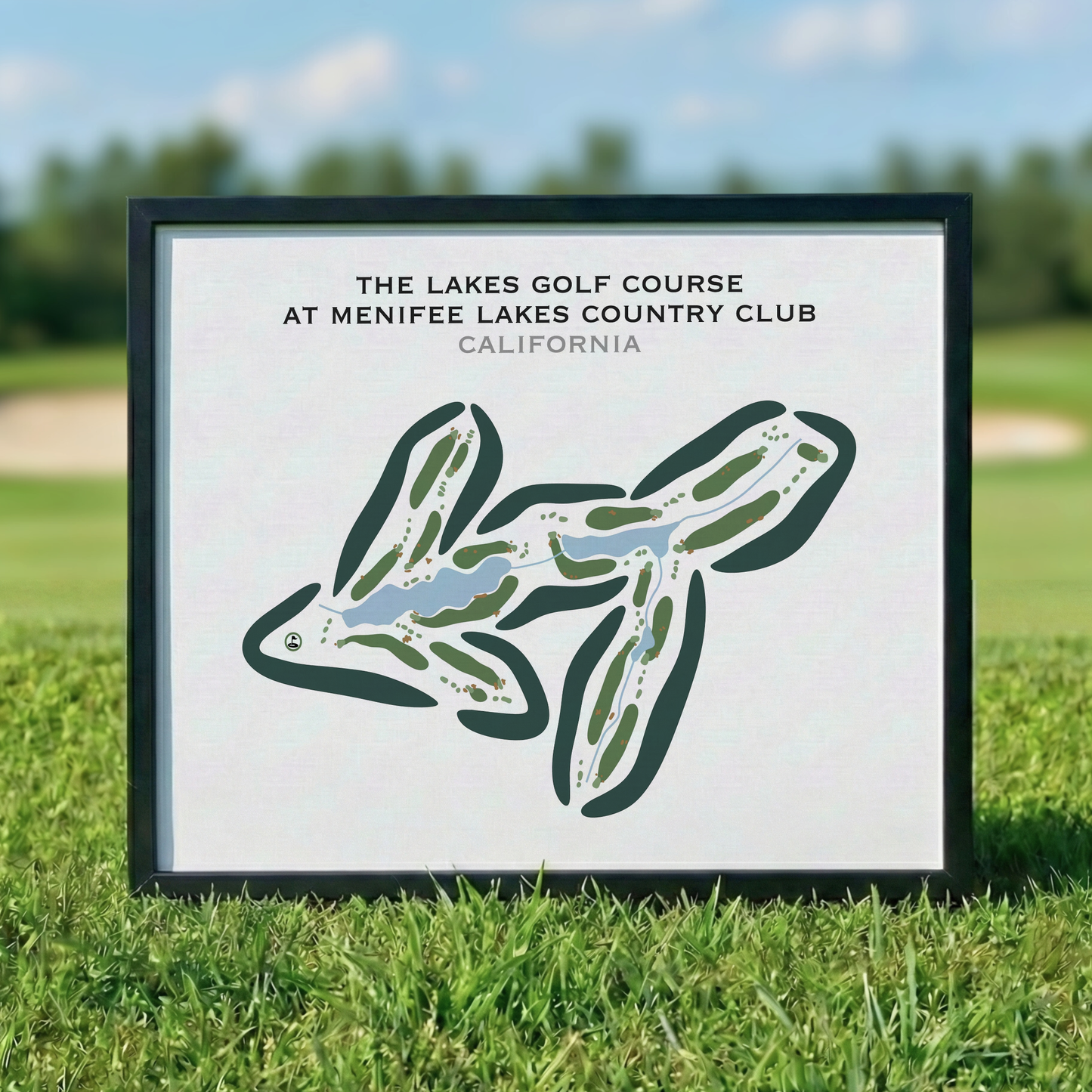 The Lakes Golf Course at Menifee Lakes Country Club, California - Printed Golf Courses