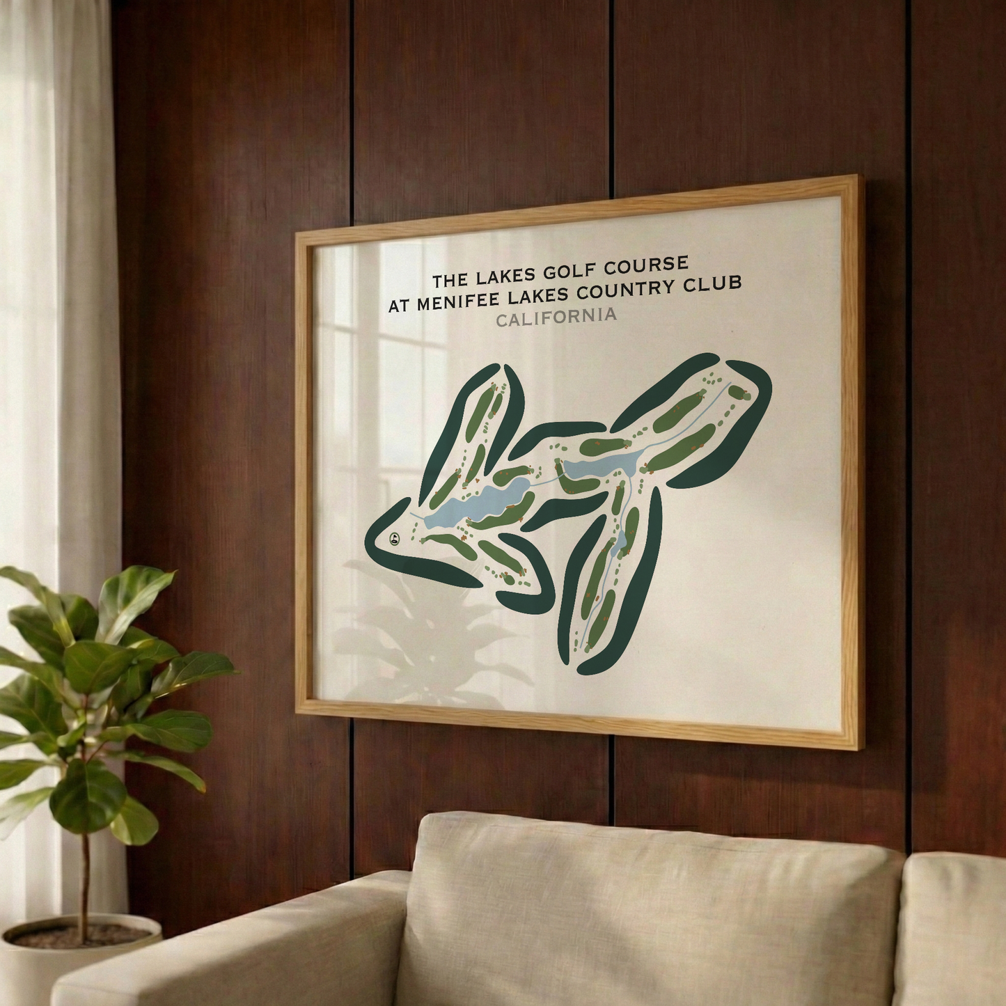The Lakes Golf Course at Menifee Lakes Country Club, California - Printed Golf Courses