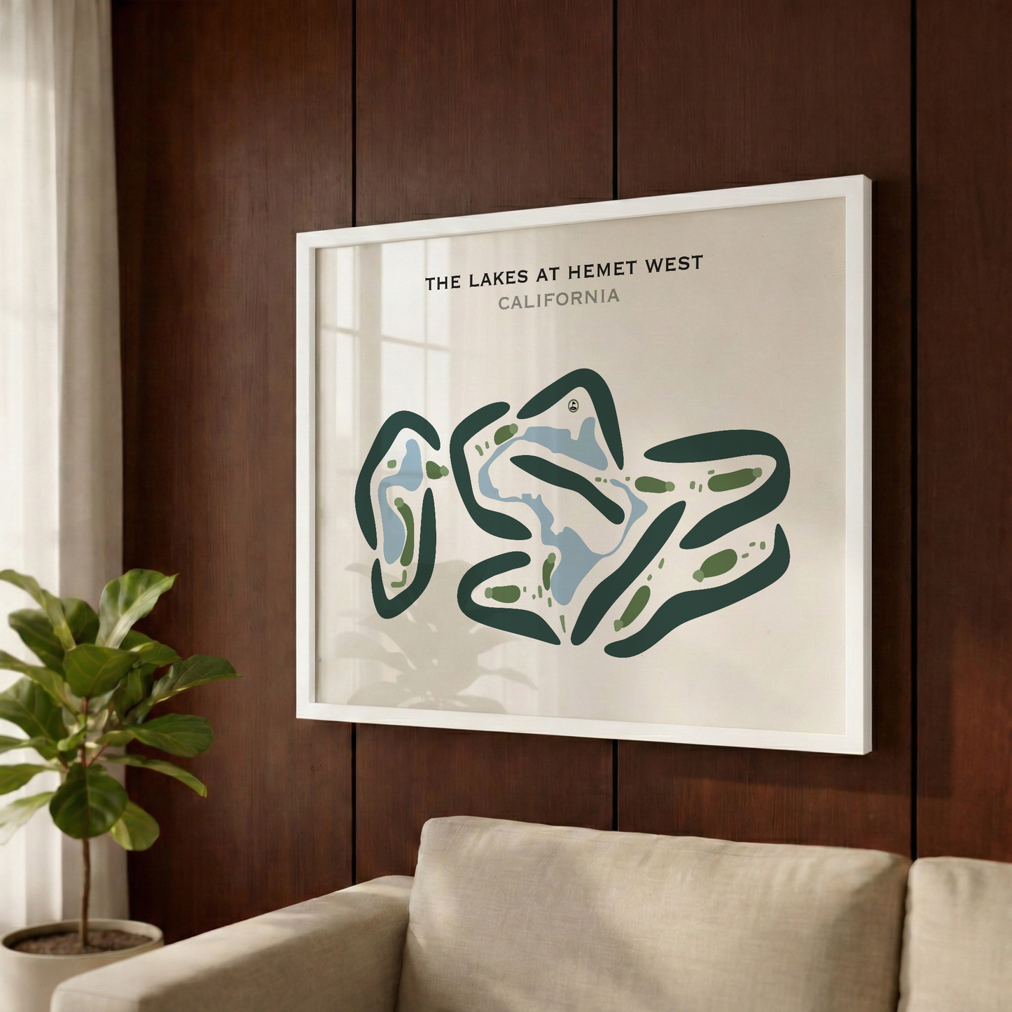 The Lakes at Hemet West, California - Printed Golf Courses