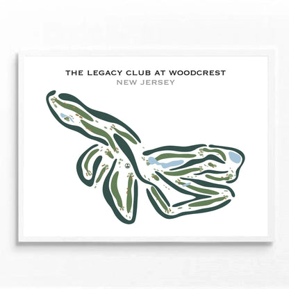 The Legacy Club At Woodcrest, New Jersey - Printed Golf Courses