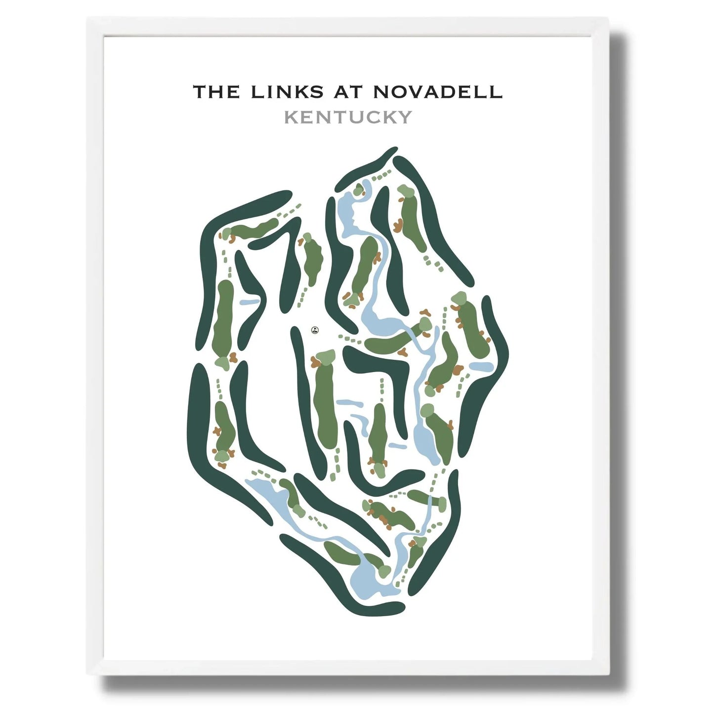 The Links at Novadell, Old Course, Kentucky - Printed Golf Course