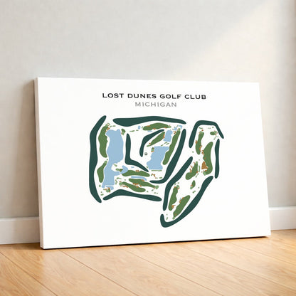 The Lost Dunes Golf Club, Michigan - Printed Golf Course